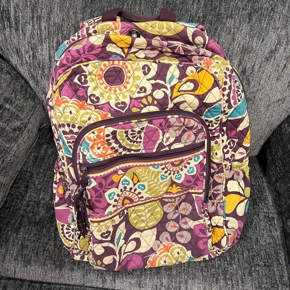 Vera Bradley | Bags | Vera Bradley Quilted Backpack In Plum  display picture 2